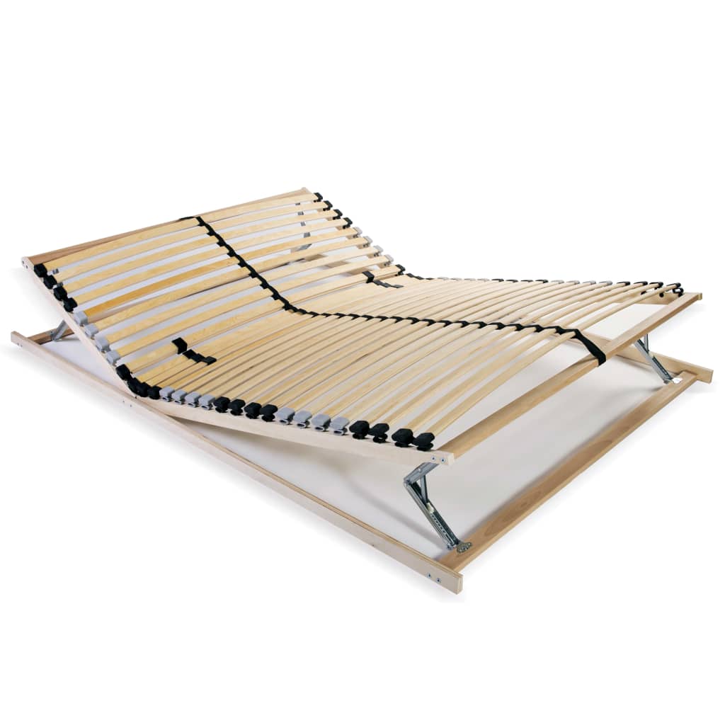 Slatted Bed Base without Mattress with 28 Slats 7 Zones 100x200 cm