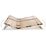 Slatted Bed Base without Mattress with 28 Slats 7 Zones 100x200 cm