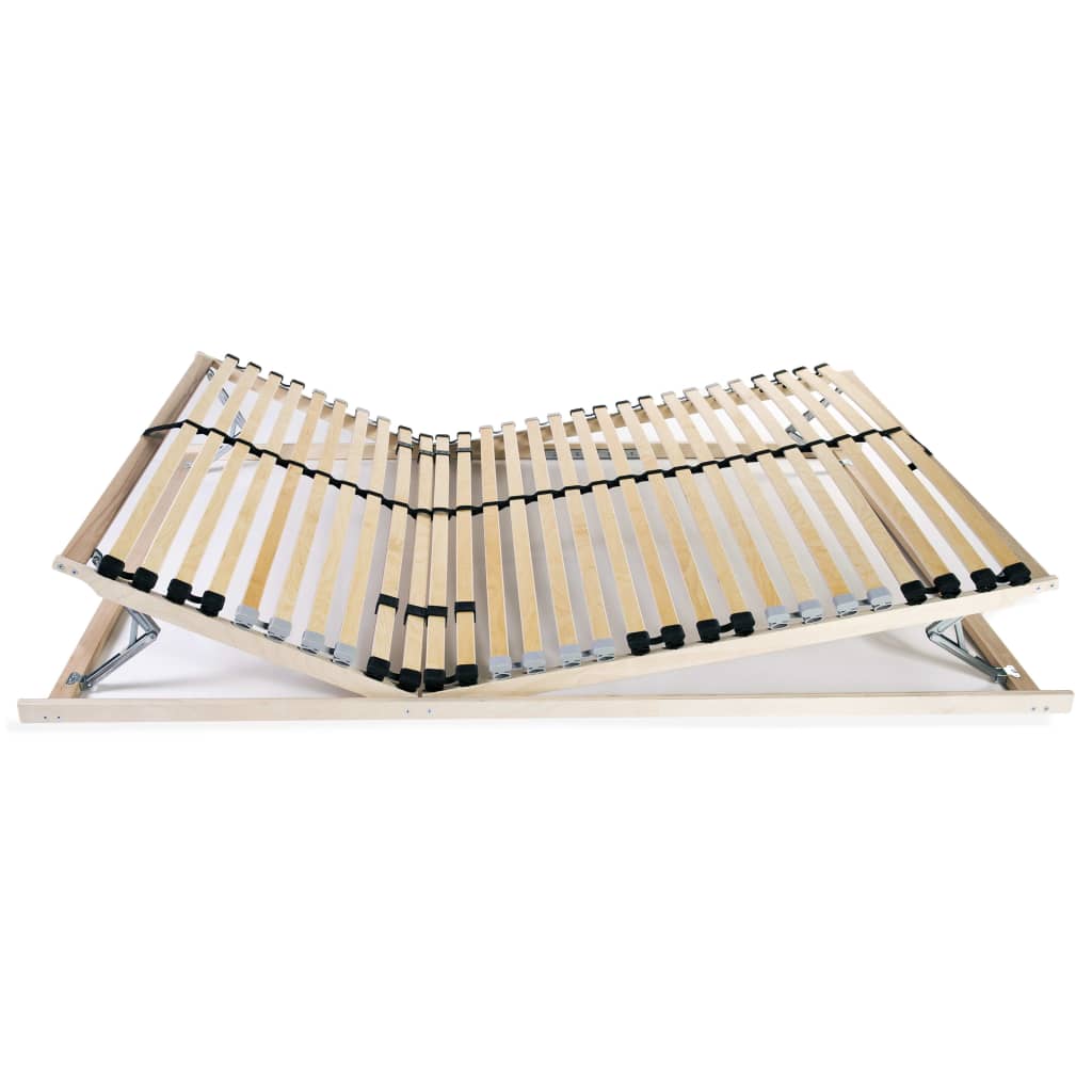 Slatted Bed Base without Mattress with 28 Slats 7 Zones 100x200 cm