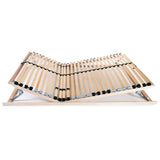 Slatted Bed Base without Mattress with 28 Slats 7 Zones 100x200 cm