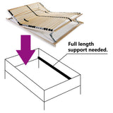 Slatted Bed Base without Mattress with 28 Slats 7 Zones 100x200 cm