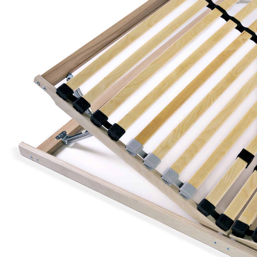 Slatted Bed Base without Mattress with 28 Slats 7 Zones 100x200 cm