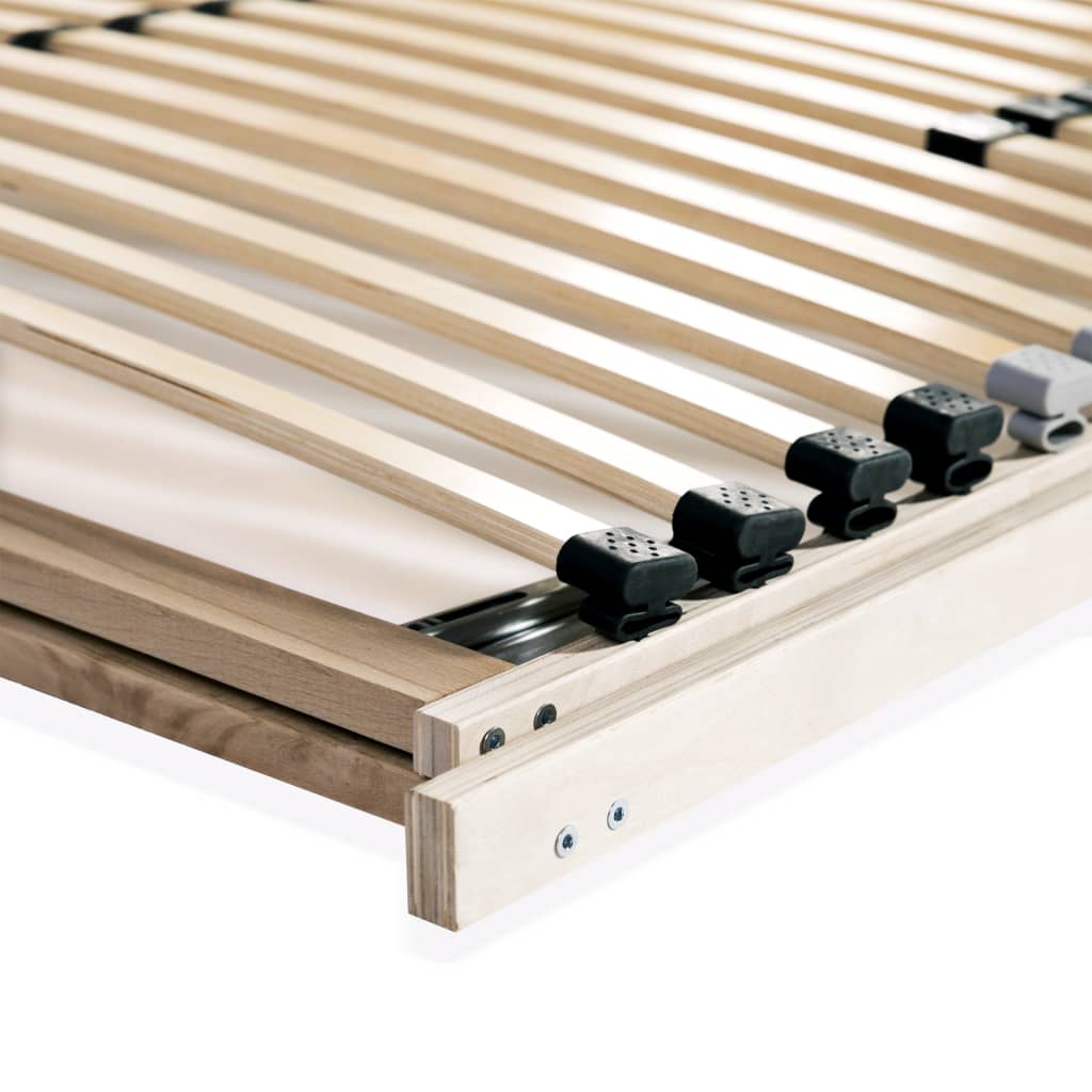 Slatted Bed Base without Mattress with 28 Slats 7 Zones 100x200 cm
