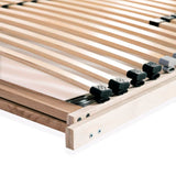 Slatted Bed Base without Mattress with 28 Slats 7 Zones 100x200 cm