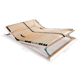 Slatted Bed Base without Mattress with 28 Slats 7 Zones 100x200 cm