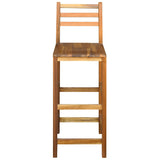 Bar Chairs 2 Pcs Solid Acacia Wood