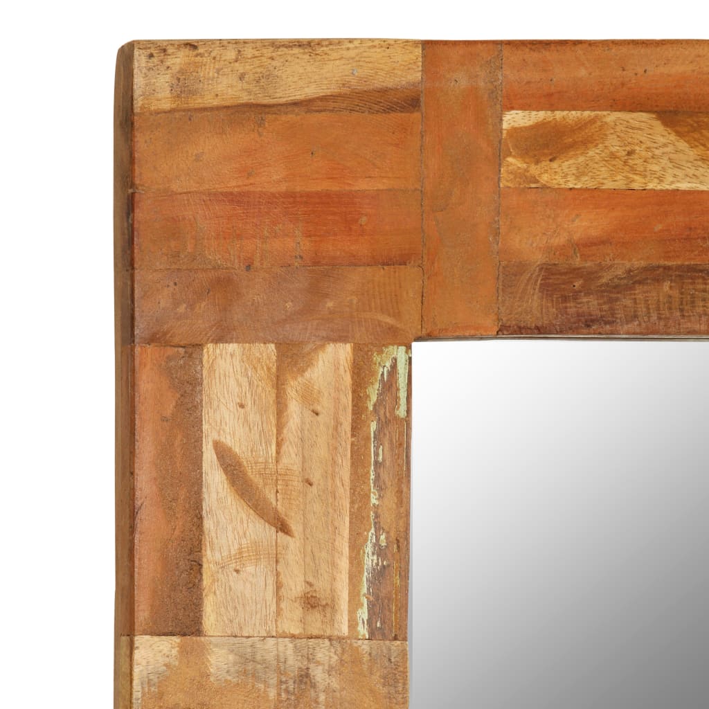 Wall Mirror Solid Reclaimed Wood 60x60 cm