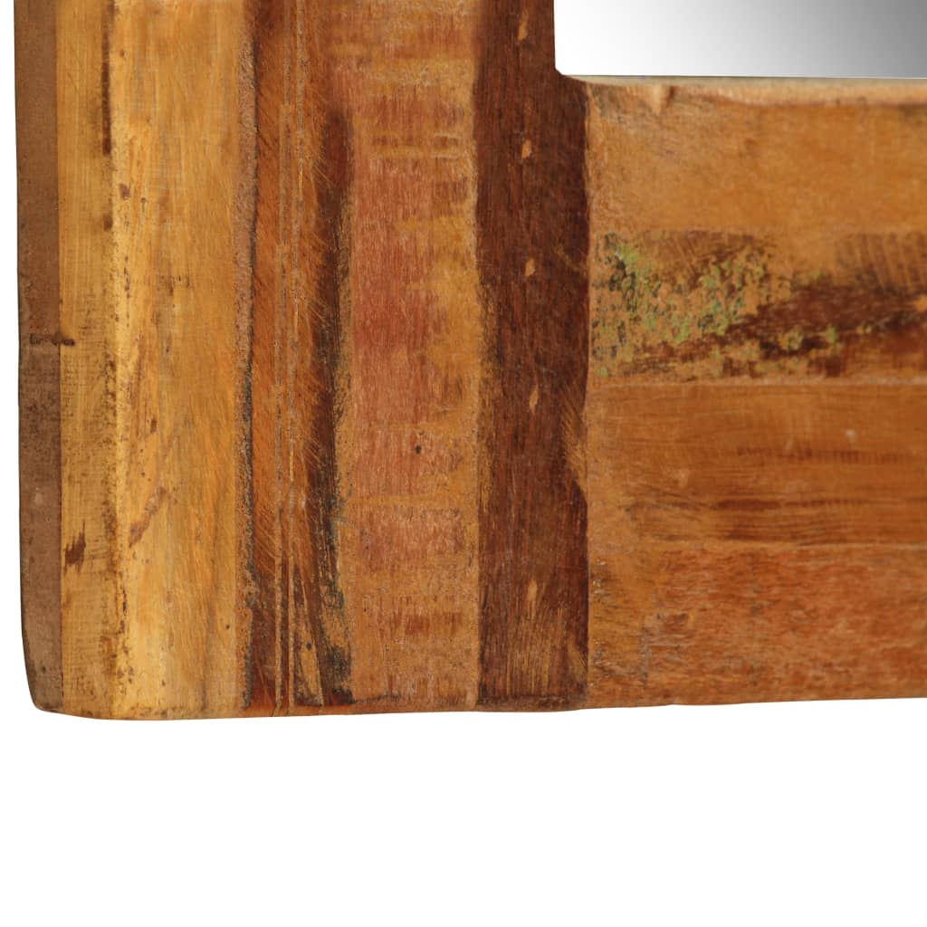 Wall Mirror Solid Reclaimed Wood 60x60 cm