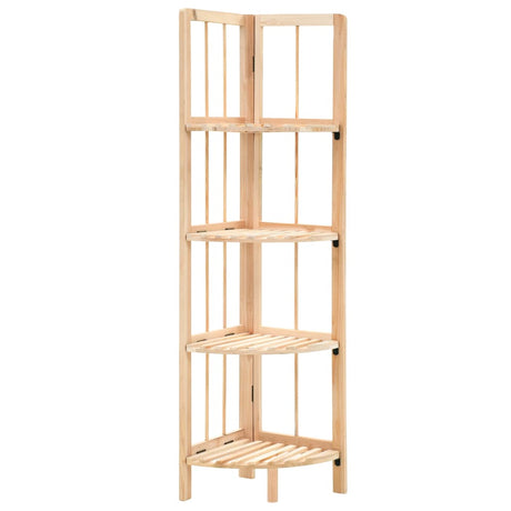 Corner Shelf Cedar Wood 27X27X110 Cm