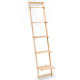 Ladder Wall Shelf Cedar Wood 41.5X30X176 Cm