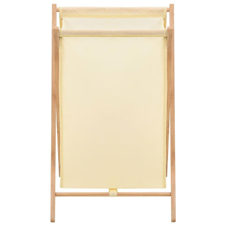 Laundry Basket Cedar Wood And Fabric Beige 42X41X64 Cm