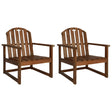 Garden Sofa Chairs 2 Pcs Solid Acacia Wood