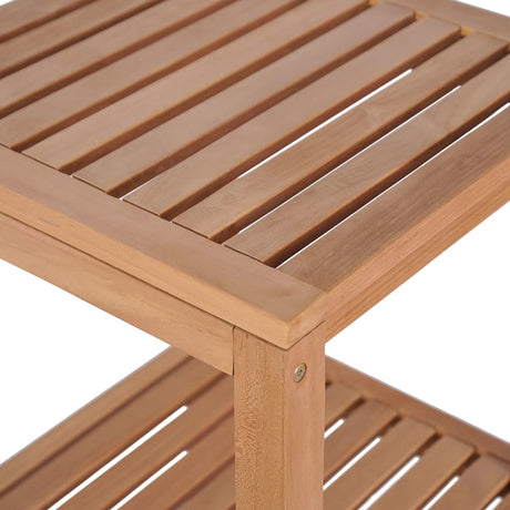 4-Tier Bathroom Storage Rack Solid Teak 42X42X165 Cm