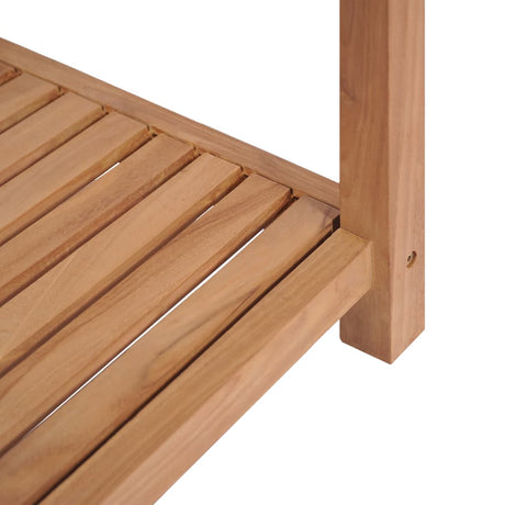 4-Tier Bathroom Storage Rack Solid Teak 42X42X165 Cm