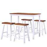 Bar Table And Stool Set 5 Pieces Solid Wood