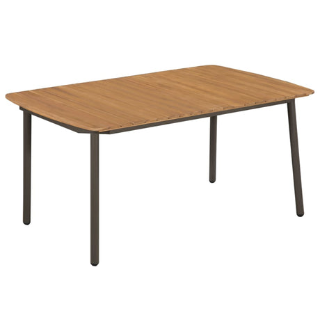 7 Piece Outdoor Dining Set Solid Acacia Wood And Steel