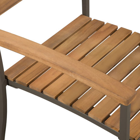 7 Piece Outdoor Dining Set Solid Acacia Wood And Steel