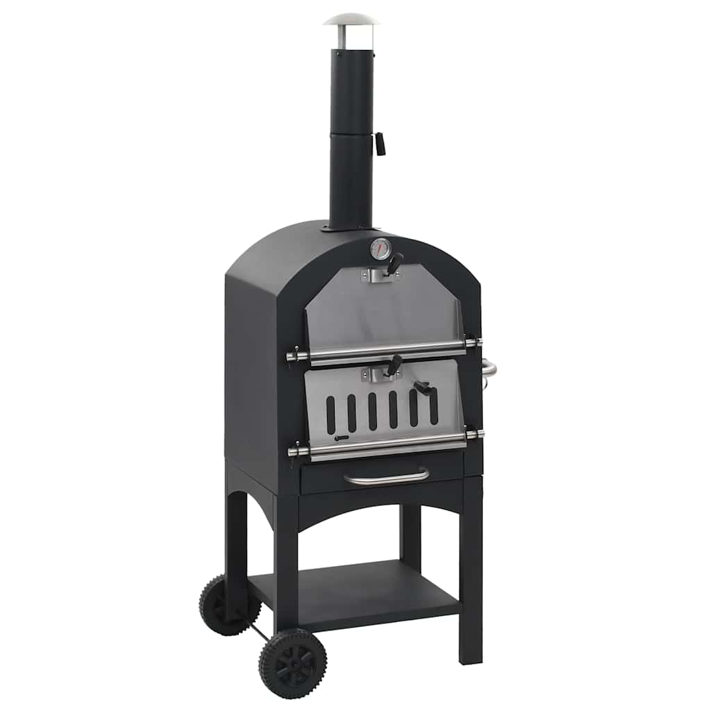 Charcoal Fired Outdoor Pizza Oven With Fireclay Stone
