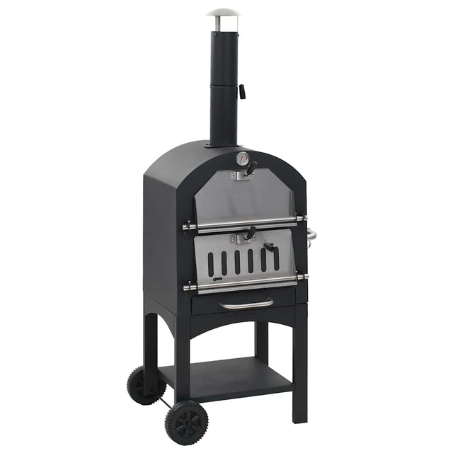 Charcoal Fired Outdoor Pizza Oven With Fireclay Stone