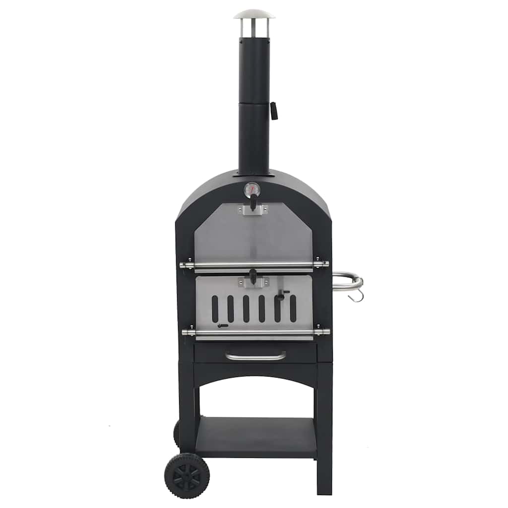 Charcoal Fired Outdoor Pizza Oven With Fireclay Stone