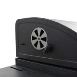 Charcoal-Fueled Bbq Grill With Bottom Shelf Black