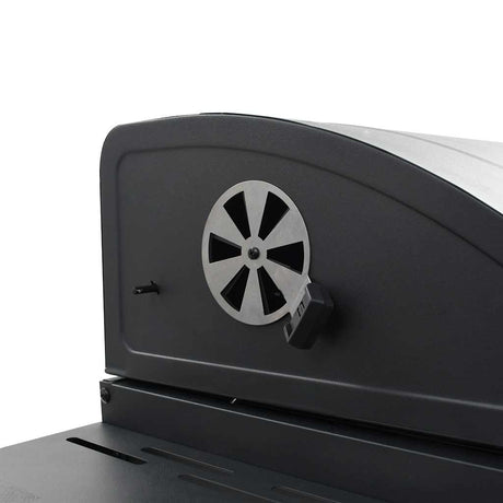 Charcoal-Fueled Bbq Grill With Bottom Shelf Black