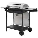 Gas Bbq Grill With 6 Cooking Zones Stainless Steel Silver