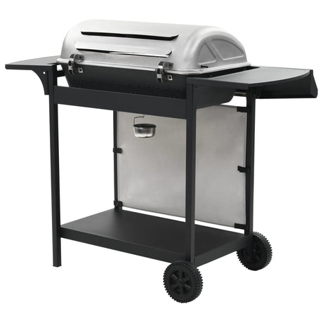 Gas Bbq Grill With 6 Cooking Zones Stainless Steel Silver