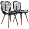 Dining Chairs 4 Pcs Natural Rattan