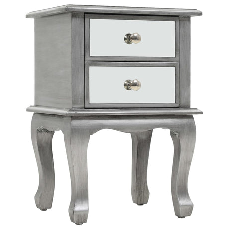 Mirrored Nightstand Mdf And Glass 34.5X30X50 Cm