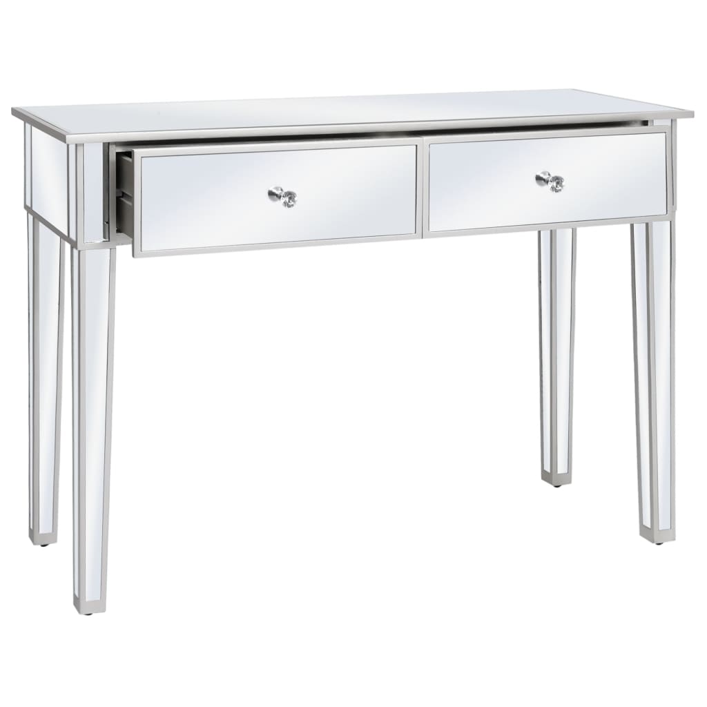 Mirrored Console Table Mdf And Glass 106.5X38X76.5 Cm