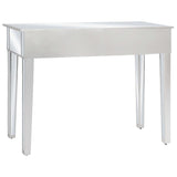 Mirrored Console Table Mdf And Glass 106.5X38X76.5 Cm