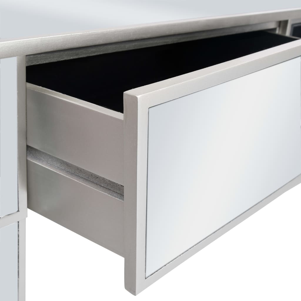 Mirrored Console Table Mdf And Glass 106.5X38X76.5 Cm