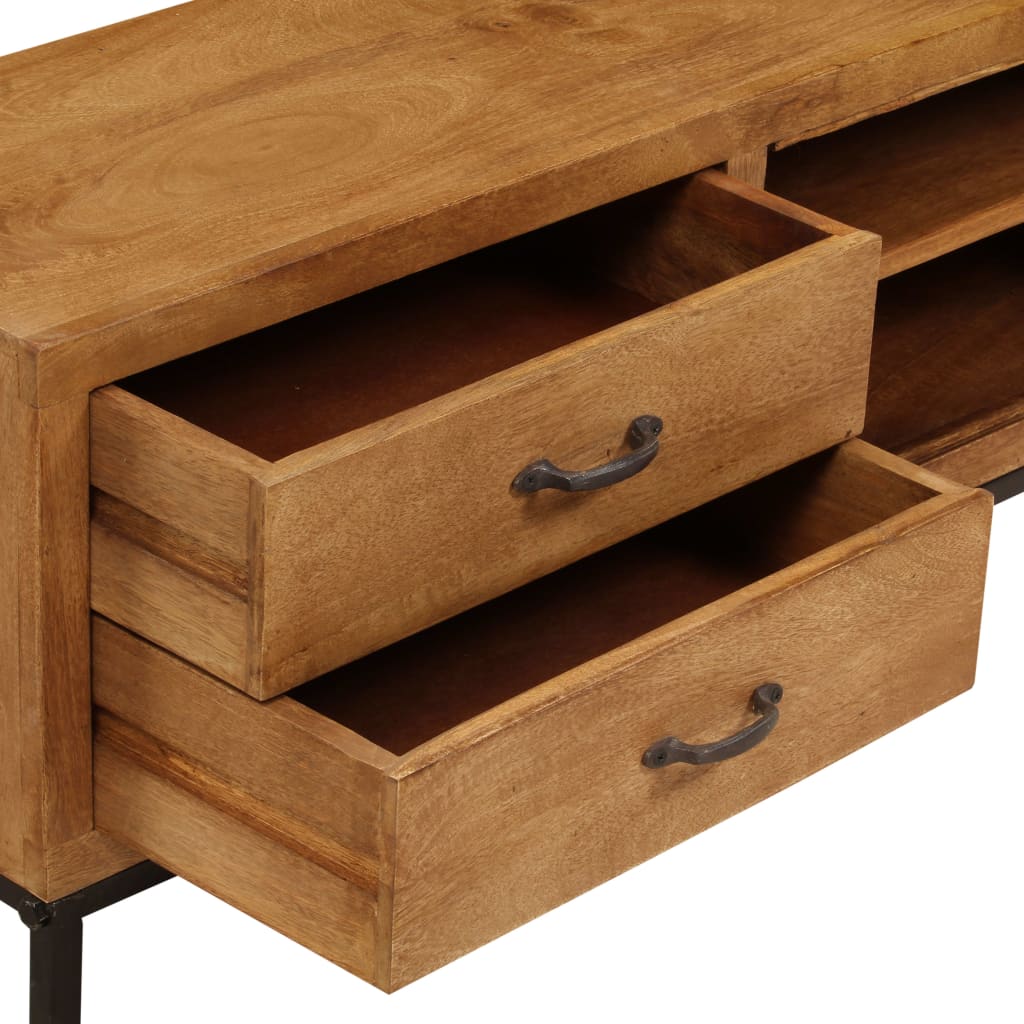 Tv Cabinet Solid Mango Wood 140X30X40 Cm