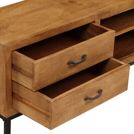 Tv Cabinet Solid Mango Wood 140X30X40 Cm