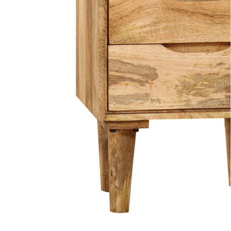 Bedside Cabinet Solid Mango Wood 40X30X59.5 Cm