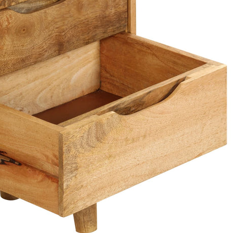 Bedside Cabinet Solid Mango Wood 40X30X59.5 Cm