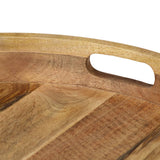 Coffee Table Solid Mange Wood And Steel 50X40 Cm