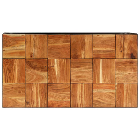 Coffee Table 110X60X40 Cm Solid Acacia Wood And Steel