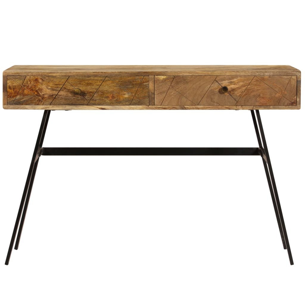 Writing Desk With Drawers Solid Mango Wood 110X50X76 Cm