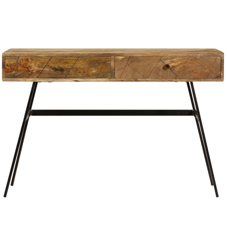 Writing Desk With Drawers Solid Mango Wood 110X50X76 Cm