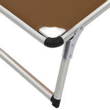 Folding Sun Lounger With Roof Aluminium And Textilene