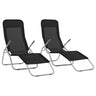 Folding Sun Loungers 2 Pcs Textilene