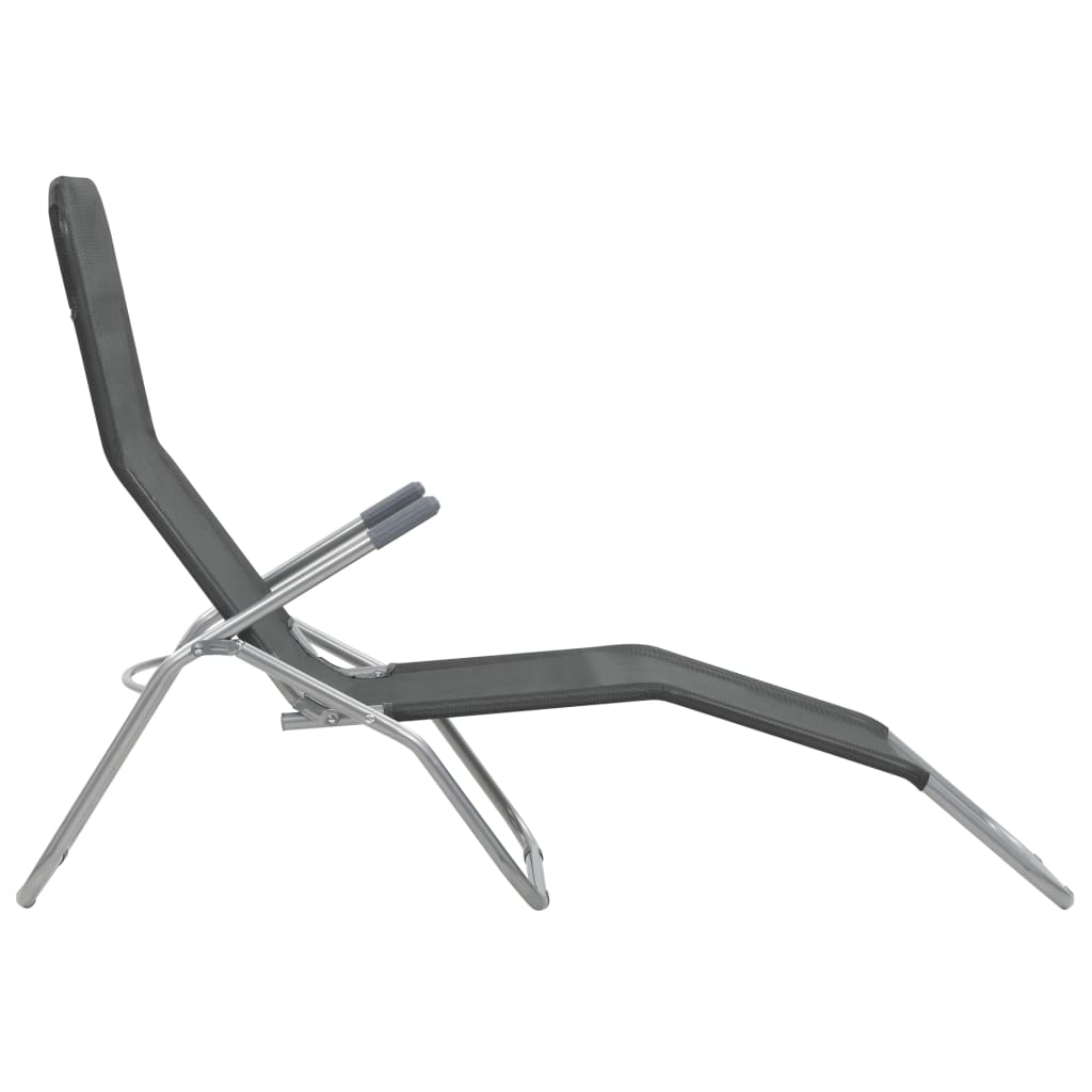 Folding Sun Loungers 2 Pcs Textilene