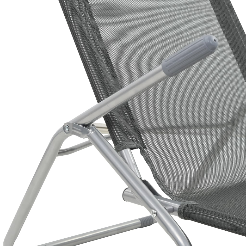 Folding Sun Loungers 2 Pcs Textilene