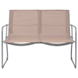 4 Piece Garden Lounge Set Fabric & Steel Taupe
