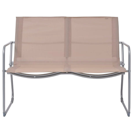 4 Piece Garden Lounge Set Fabric & Steel Taupe