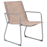 4 Piece Garden Lounge Set Fabric & Steel Taupe