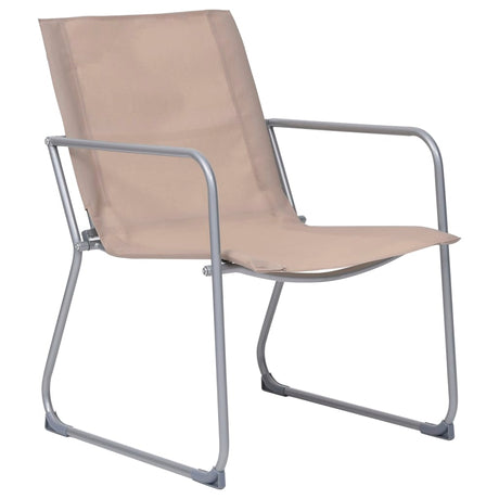 4 Piece Garden Lounge Set Fabric & Steel Taupe