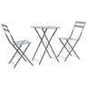 3 Piece Bistro Set Steel
